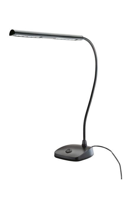 K&M 12296 LED-Pianoleuchte schwarz matt seitlich Klavierleuchte mit 12 Power LED