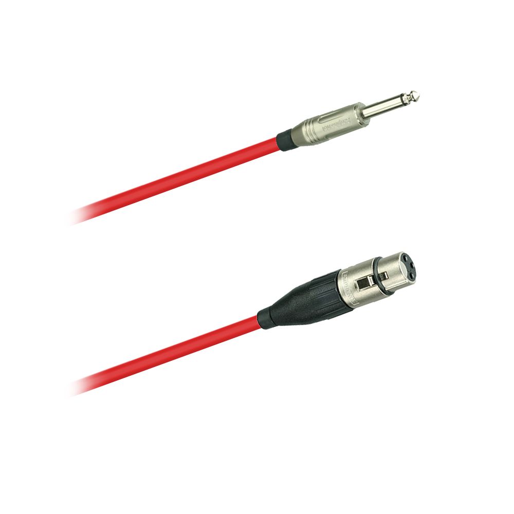 4051344036916 - Mikrofonkabel Amphenol XLR female  63mm Klinkenstecker 10 Meter rot
