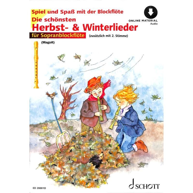 Noten Die schönsten Herbst- & Winterlieder 2 Sopranblockflöten ED 20001D
