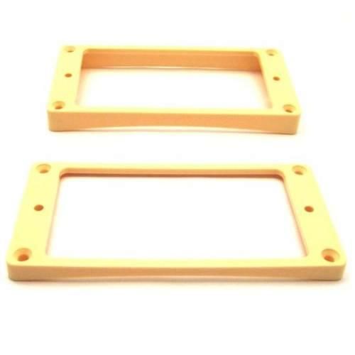 Allparts Humbucker-Rahmen, Pickup Rings, 2er-Set, gerade, creme, Kunststoff