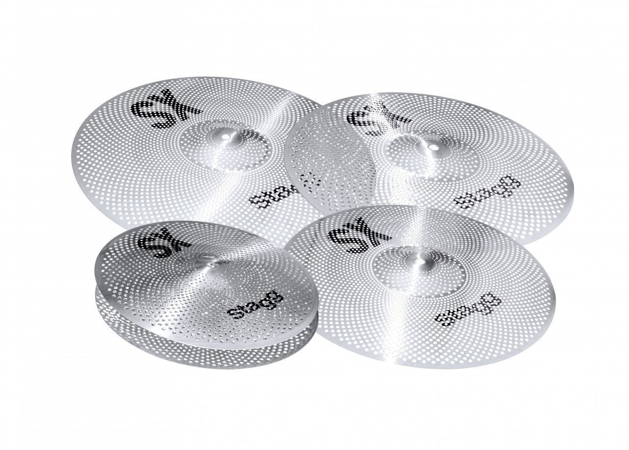 Stagg Silent Cymbal Set SXM SET 16"u18" Crash, 20" Ride,14" Hi-Hat _00050121_