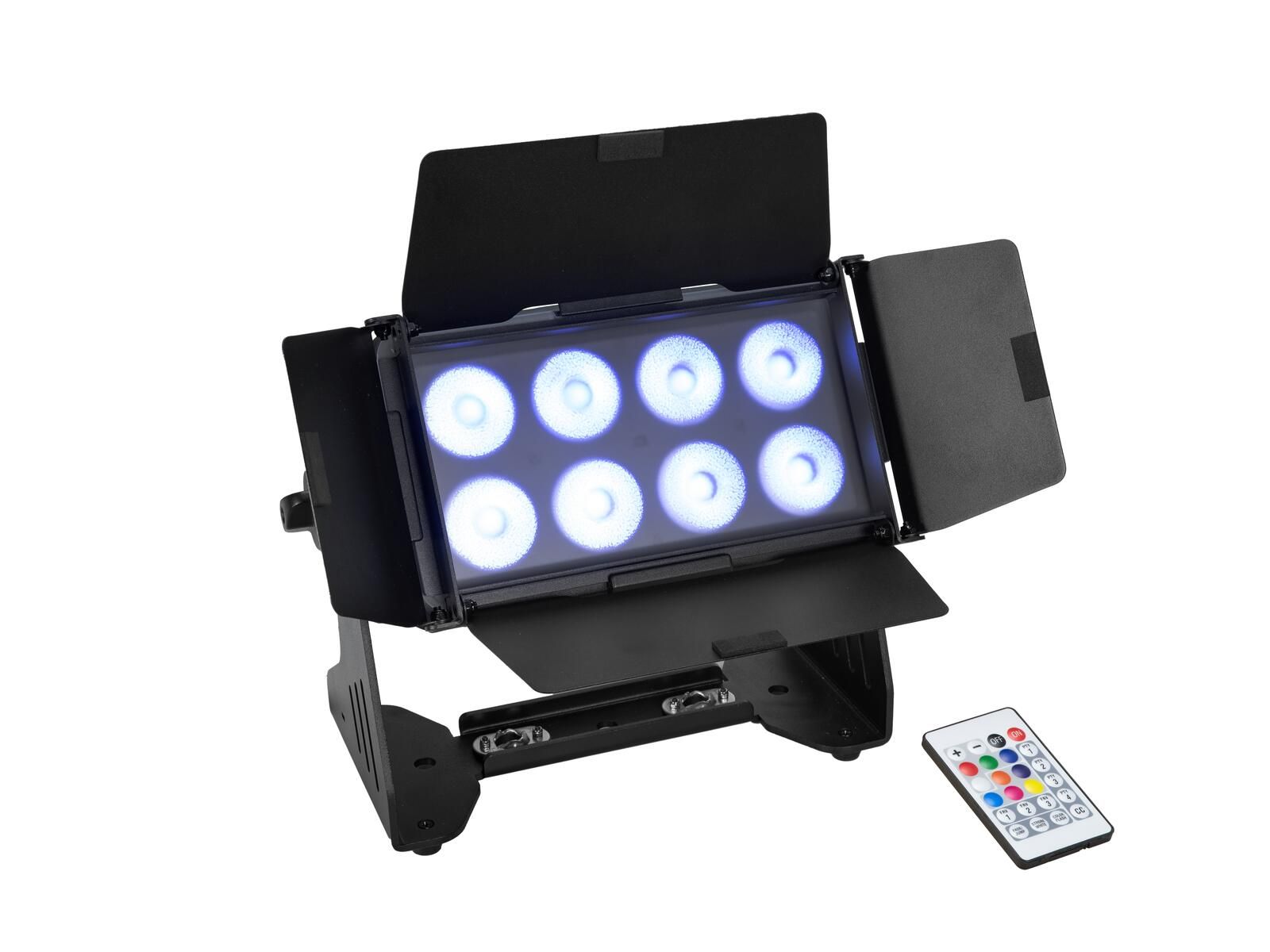 EUROLITE AKKU Multiflood IP 8x10W RGBW Wash CRMX LED-Scheinwerfer mit Akku_00054853_