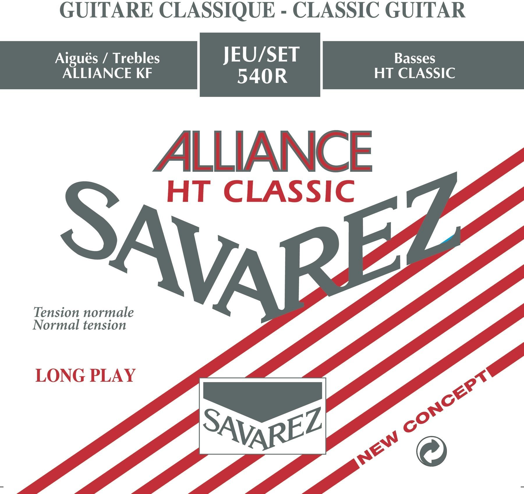 Savarez 540R Rot Nylonsaiten-Satz für Konzertgitarre  Medium Tension_00027659_