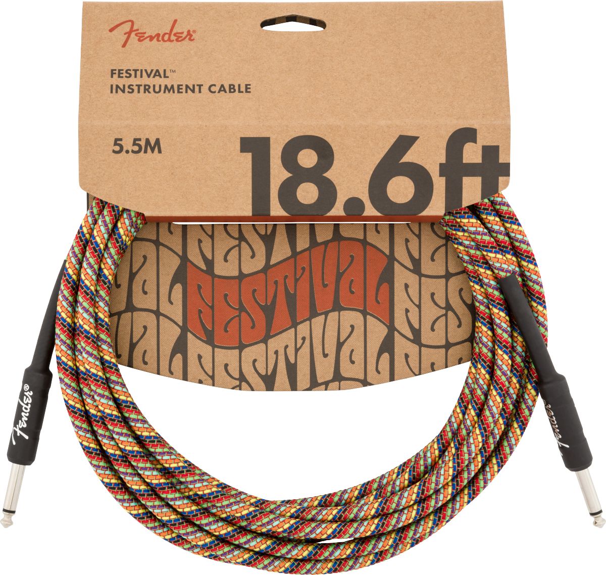 Fender Festival Instrument Cable Rainbow 18,6"