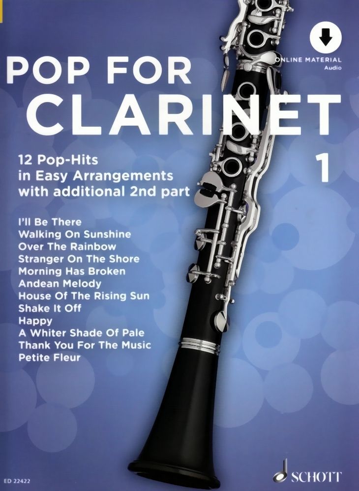 Noten Pop For Clarinet interessante Titel incl. downloadcode Schott ED 22422D