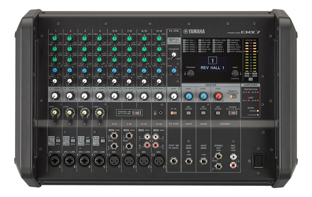 Yamaha EMX 7 Powermixer 12 Kanal Mischpult mit Endstufe _00034322_