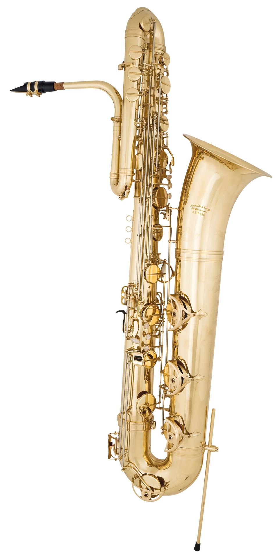 aS- Arnolds & Sons Bass-Saxophon  ABS120, incl. Koffer und Baß-Saxophon-Ständer