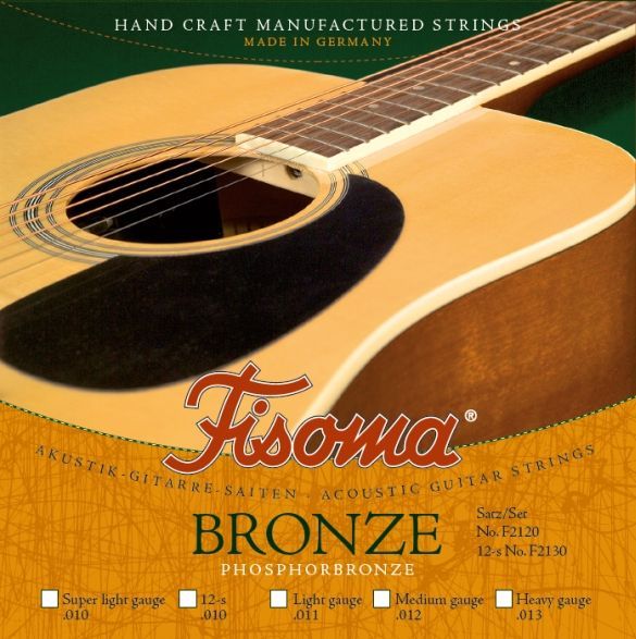 Fisoma F2130 Akustik 12-Saiter Saitensatz Phosphorbronze  12 Strings