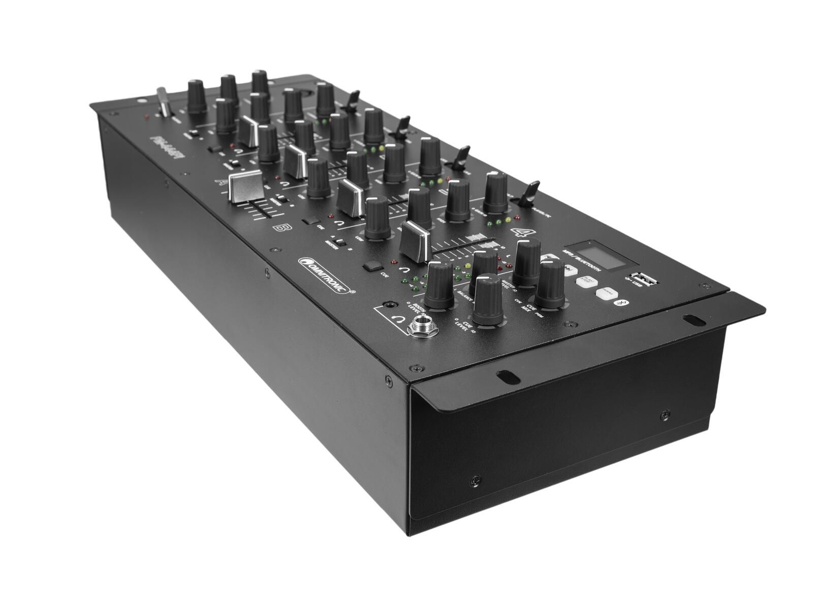 OMNITRONIC PM-444Pi 4-Kanal-DJ-Mixer mit Player & USB-Interface