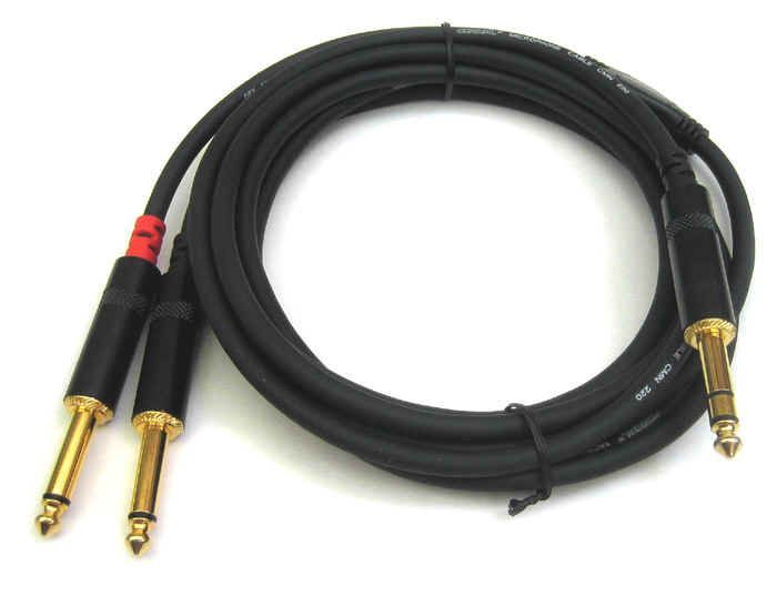 Cordial CFY 3 VPP 3,0m, 6,3mm Stereo Klinke2x 6,3mm Mono Klinke, Insertkabel