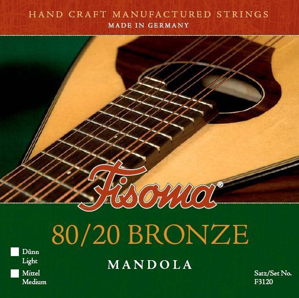 Fisoma Mandola-Saiten 80/20, geschliffen mit Schlinge, Bronze