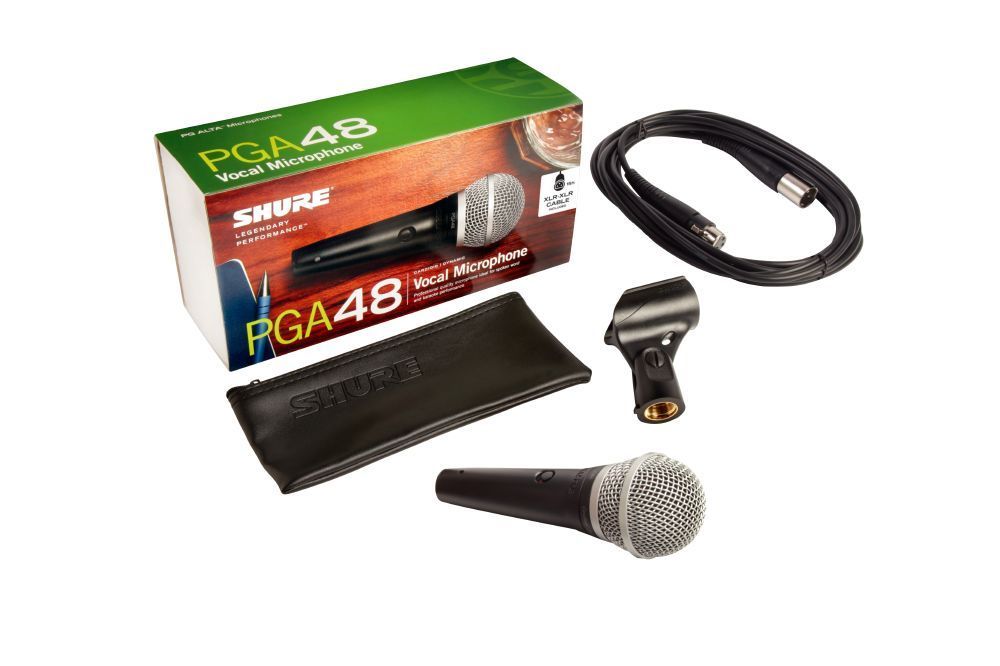Shure PGA48-XLR Dynamisches Einsteiger-Mikrofon mit Schalter und Kabel