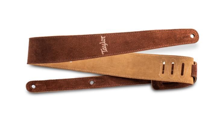 Taylor 2.5" Embroidered Suede Guitar Strap
