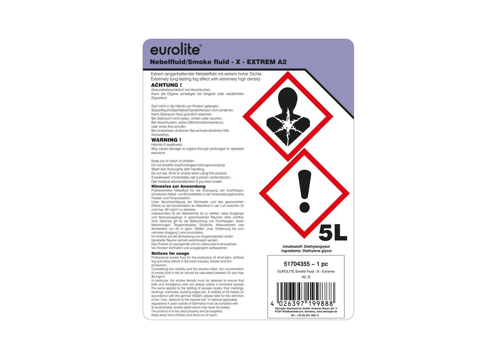 EUROLITE Smoke Fluid -X- Extrem A2, 5l, Nebelfluid_00054209_