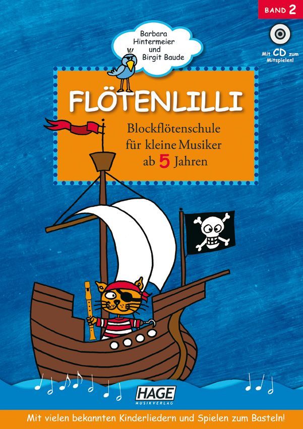 Noten Flötenlilli 2 Blockflötenschule EH 3902 incl. CD                         