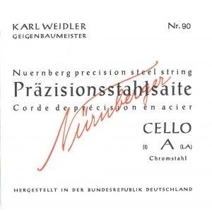 Karl Weidler Cello 1/2 D Saite Stahl mittel