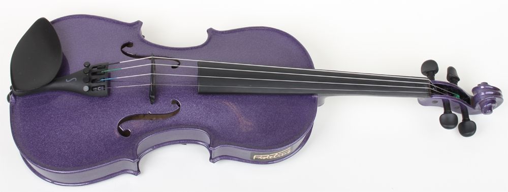 Fidelius E-Violine " Semi-Acoustic" lila , Wittner Feinstimmwirbel, Koffer
