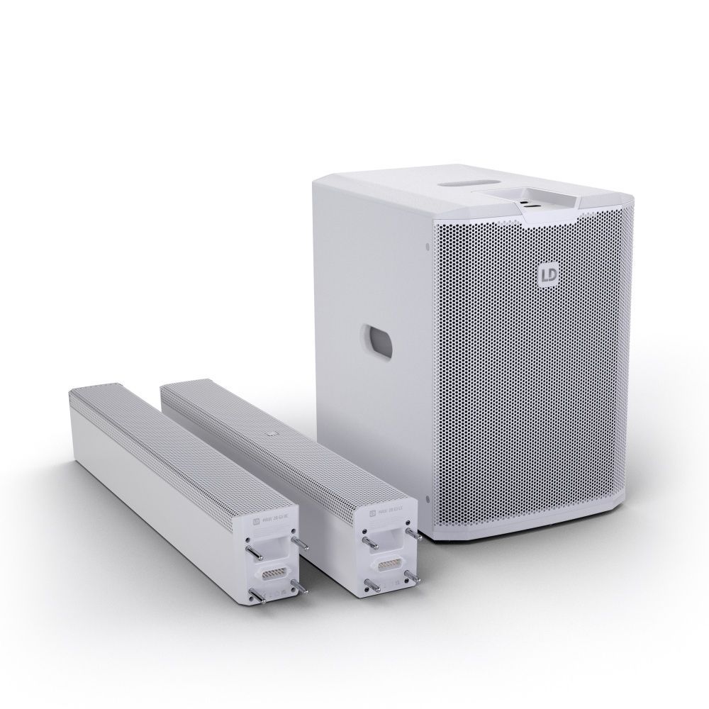 LD Systems Maui 28 G3 White Kompaktes Säulensystem mit Mixer und Bluetooth Weiß