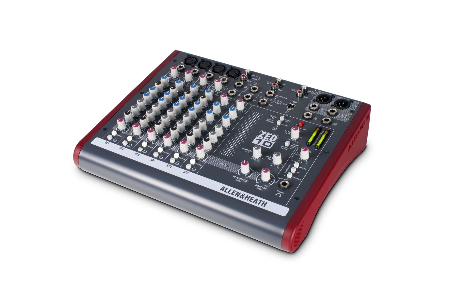 Allen & Heath ZED-10 Mixer, 4 Inputs + 2 StereoIN, USB Send / Return