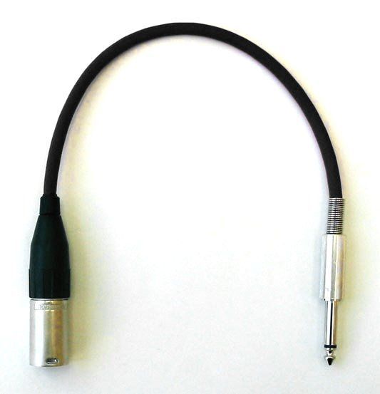 Mikrofonkabel Alcatel XLR male/ 6,3mm Klinkenstecker, 0,5 Meter, schwarz 