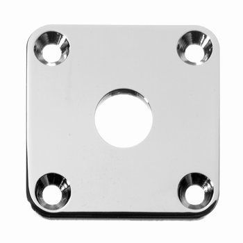 Allparts Buchsenplatte, Buchsenblech, Jack Plate, Singlecut-Style, 4-eckig