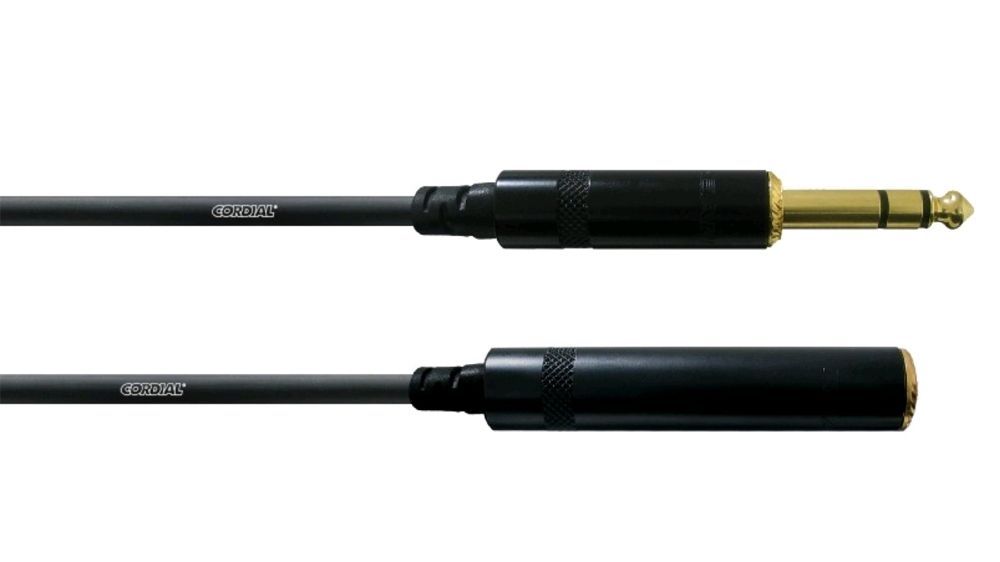 Cordial CFM 3 VK Kopfhörerverlängerungskabel 3,0m,  6,3mm Klinke/Klinkenbuchse 