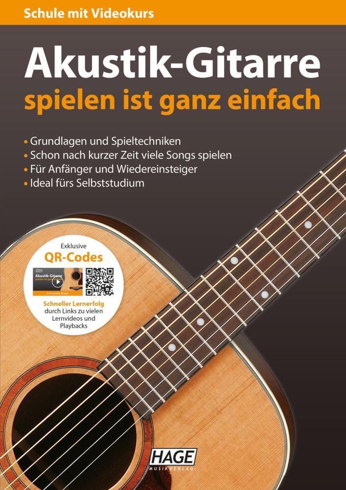 Noten Akustik Gitarre spielen ist ganz einfach incl. Audiodownloadcode Hage 3837