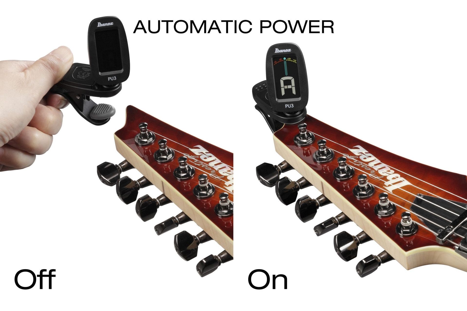 Ibanez PU3-BK Cliptuner