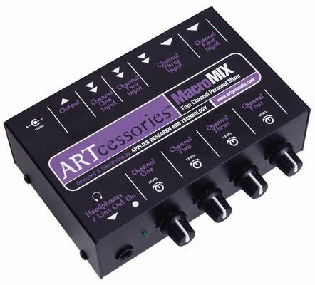 ART Macro Mix, Klein-Mixer, 4 Eingänge mit Cinch oder Klinke, extrem klein