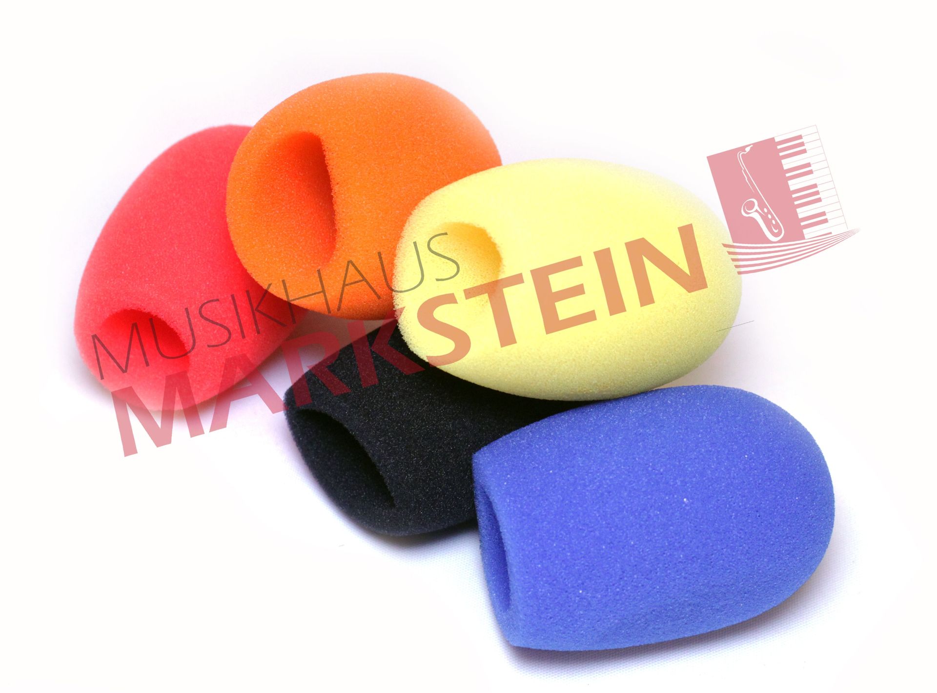 Mikrofon-Windschutz SET, 5 verschiedene Farben, 0,6cm z.B für Shure SM57 