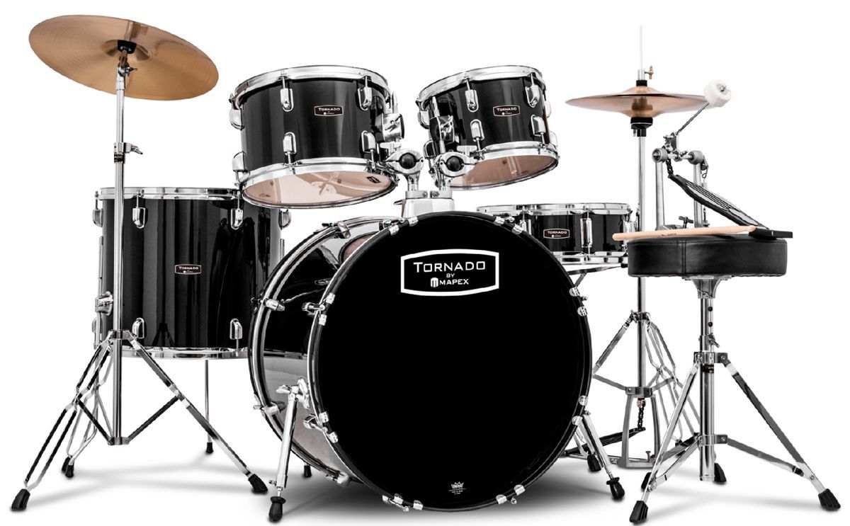 Mapex Tornado Schlagzeug dark black TND5044TC 20 10 12 14  - Onlineshop Musikhaus Markstein