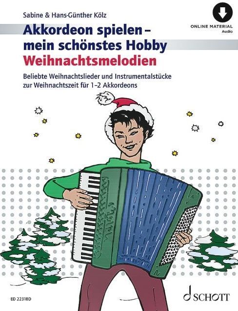 Noten Weihnachtsmelodien - Akkordeon spielen mein schönstes Hobby ED 22318D