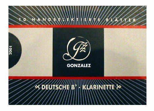 Gonzalez Blatt B-Klarinette deutsch 3,0 - so lange Vorrat reicht -