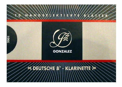 Gonzalez Blatt B-Klarinette deutsch 3,5 - so lange Vorrat reicht -