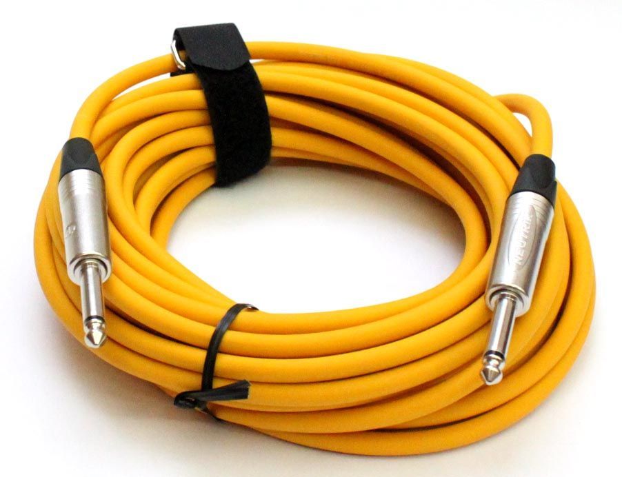 4051344025408 - Gitarrenkabel 63mm Winkelklinke Klinke Mono Neutrik 10 Meter gelb 4051344025408 - Gitarrenkabel 63mm Winkelklinke Klinke Mono Neutrik 10 Meter gelb