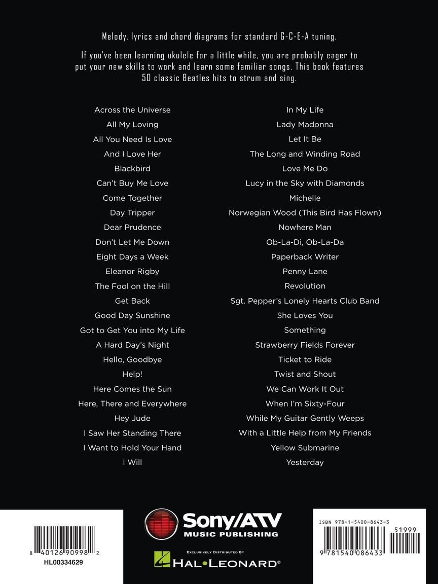 Noten First 50 songs by the Beatles you should play on ukulele HL-334629_00050378_