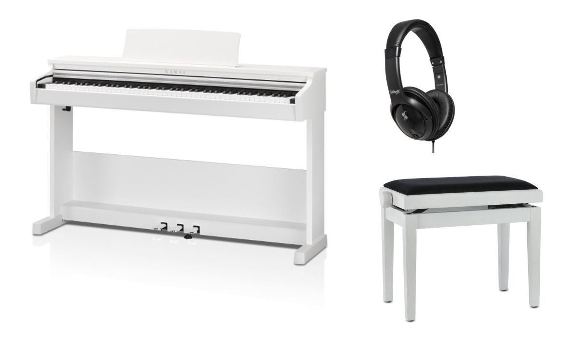 0703062858137 - KAWAI CX-102W Set Digitalpiano weiß mit Klavierbank und Kopfhörer