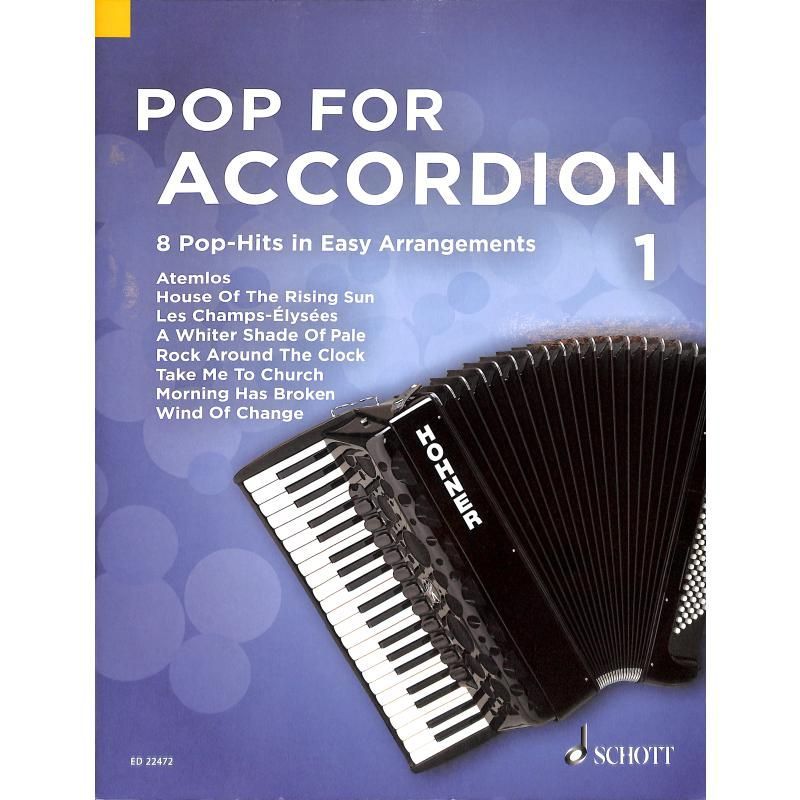 Noten Pop for Accordion 1 Akkordeon Schott ED 22472 Popularmusik