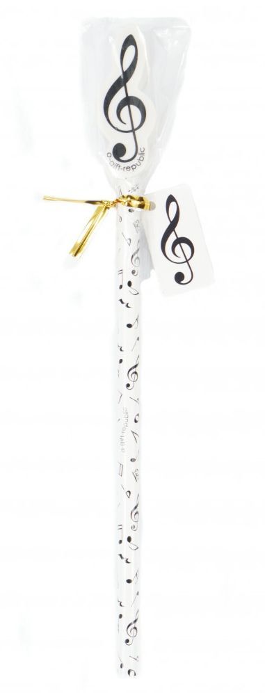 Bleistift mit Radiergummi Violinschlüssel ideal als Geschenk / gift