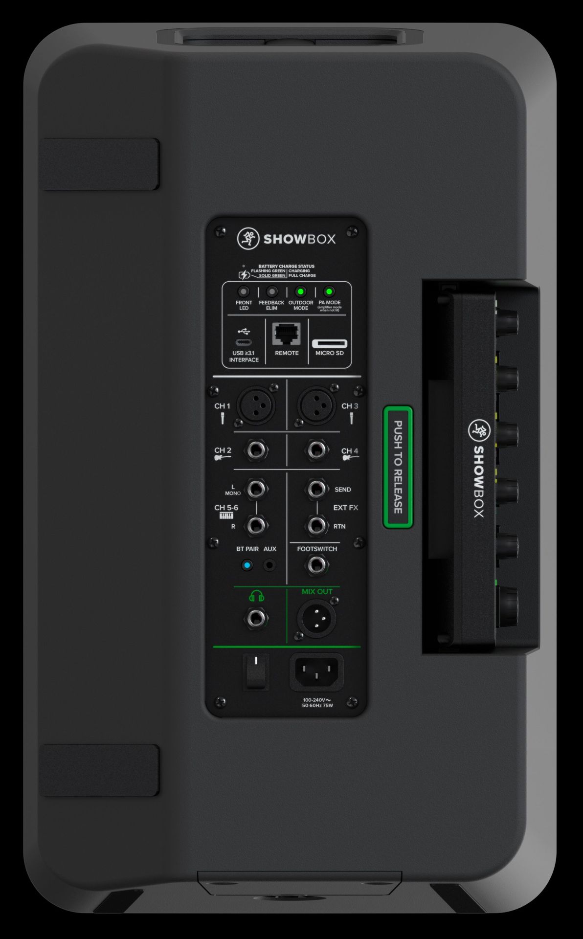 Mackie Showbox  Akkubox mit herausnehmbarem Mixer_00053380_
