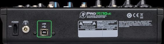 Mackie ProFX10v3 Mischpult 10-Kanal Mixer inkl. Effektgerät, USB-Anschluss