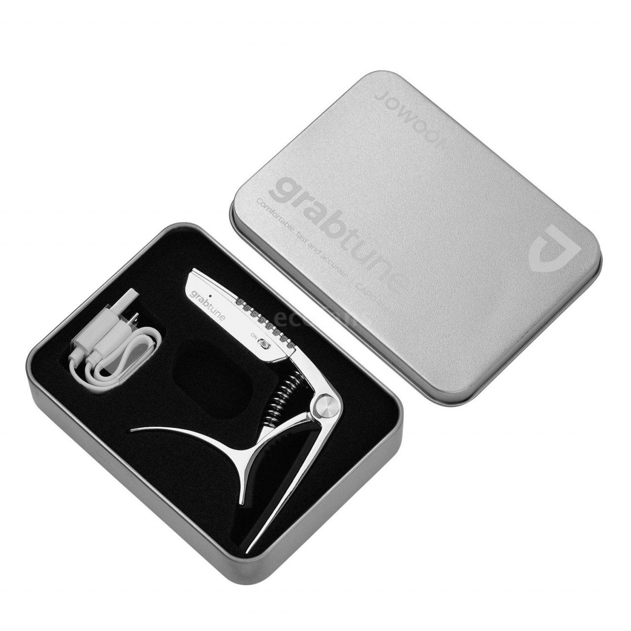 Grabtune Kapodaster & Tuner für gewölbtes Griffbrett silber_00054488_