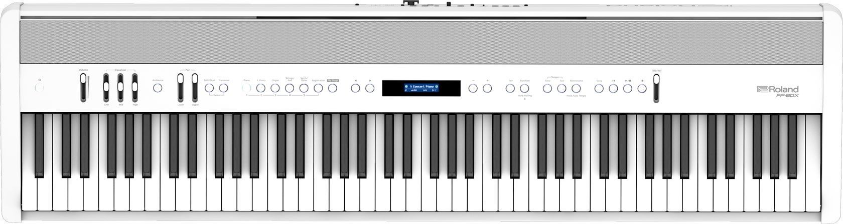 Roland FP-60X-WH Stagepiano weiß Digitalpiano mit Lautsprechern FP60X WH