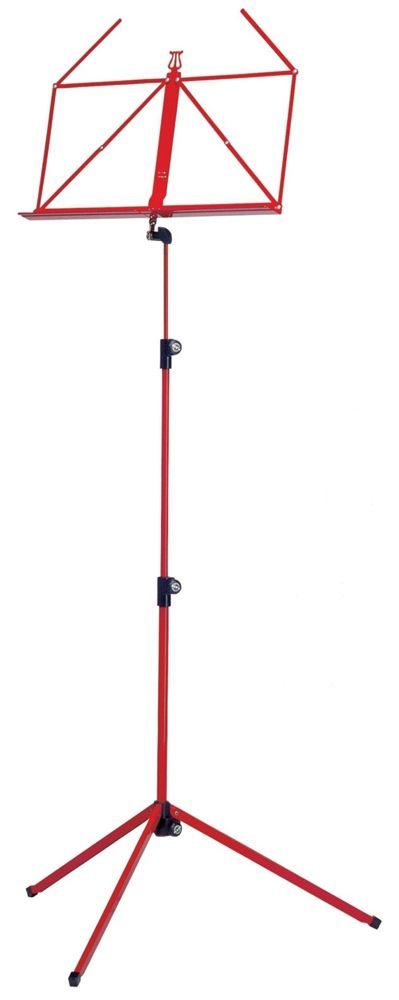 K&M 10010 Notenpult rot , Höhe 625 - 1240 mm, zusammengelegt 460mm  100/1_00029186_