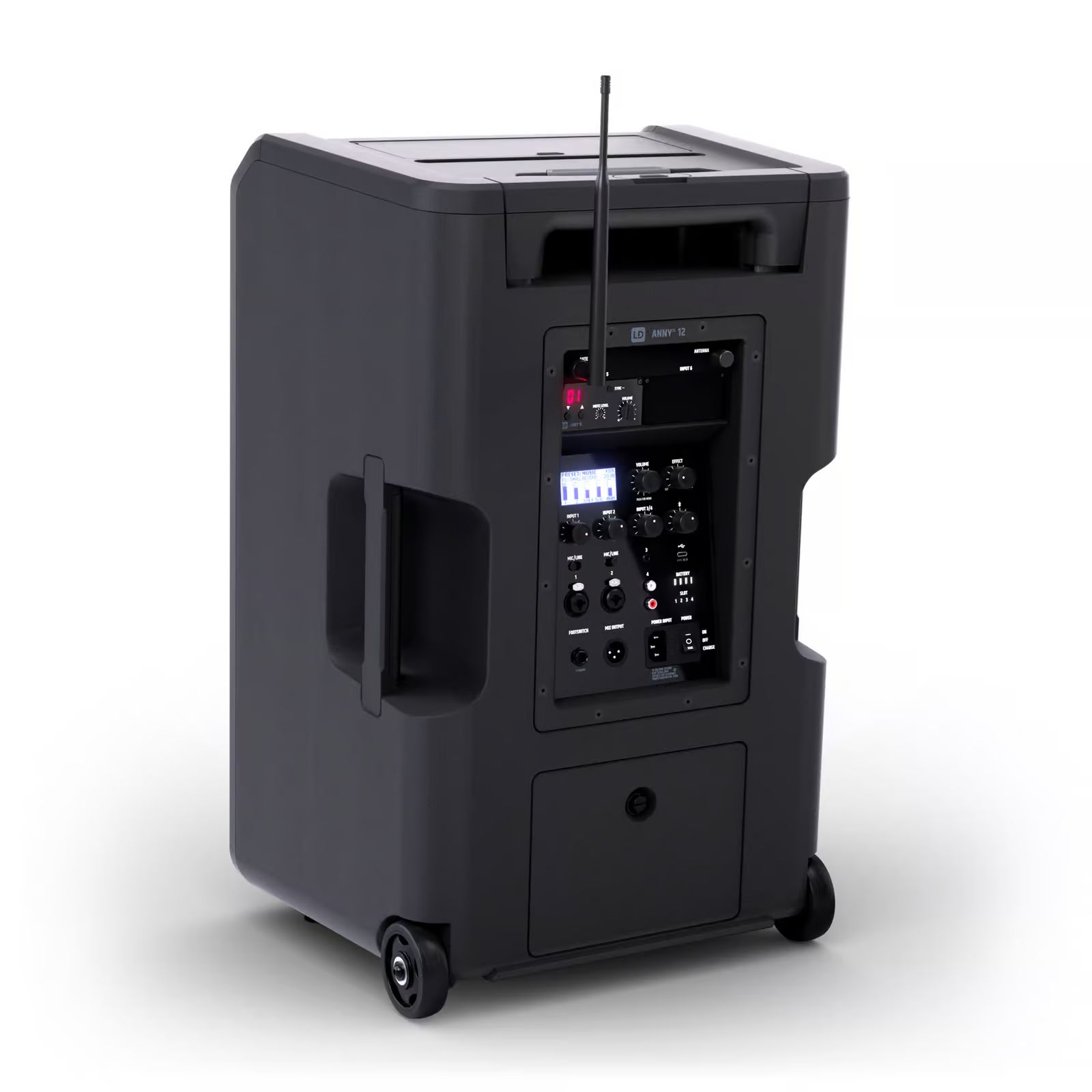 LD Systems ANNY 12 BPH B8 Akkubetriebene Bluetooth-Lautsprecherbox mit Headset