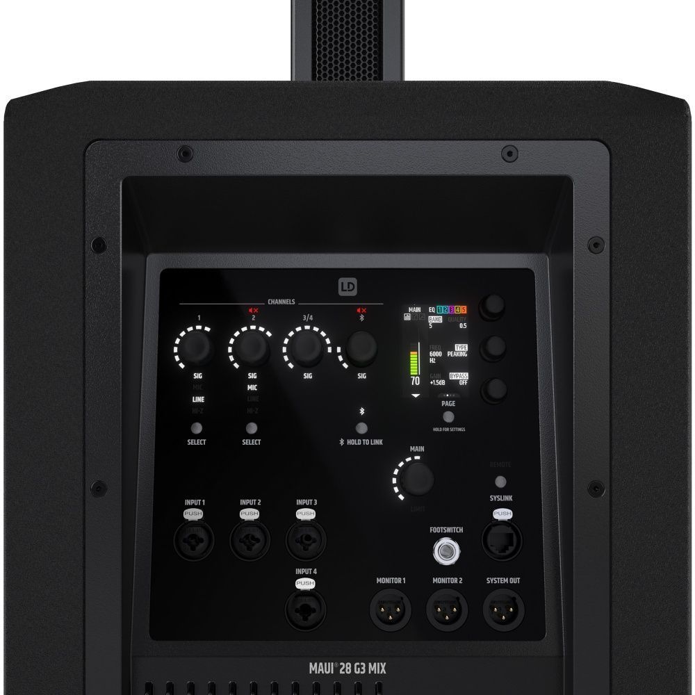 LD Systems Maui 28 G3 MIX Kompaktes Säulensystem mit Digital-Mixer schwarz _00053401_