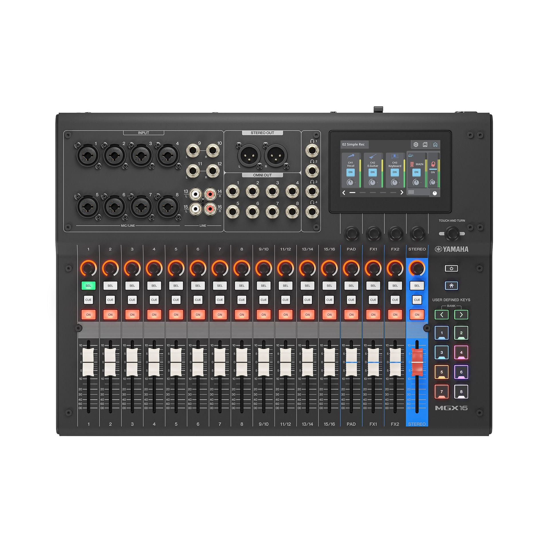 Yamaha MGX16 BK Digitalmixer  Farbe: schwarz  NEUHEIT
