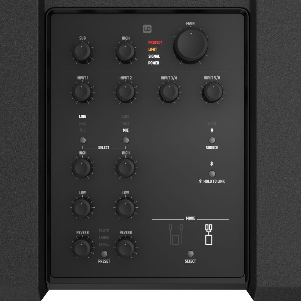 LD Systems DAVE 10 G4X Kompaktes 2.1 PA-System aktiv mit Bluetooth_00052149_