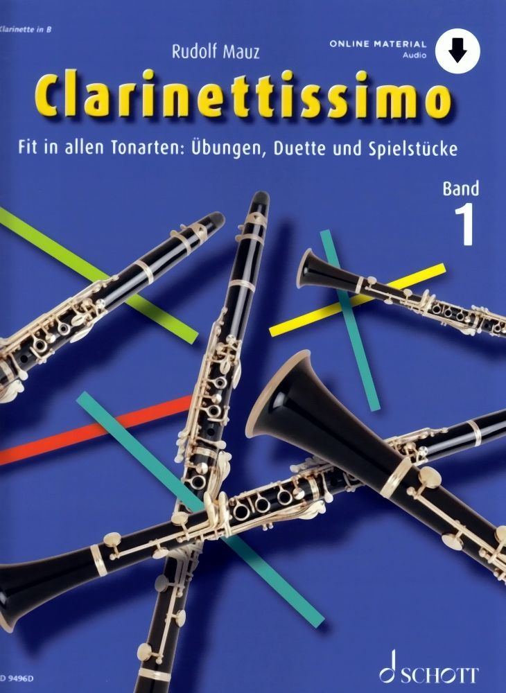 Noten CLARINETTISSIMO 1 - FIT IN ALLEN TONARTEN ED 9496D Schott Mauz Rudolf