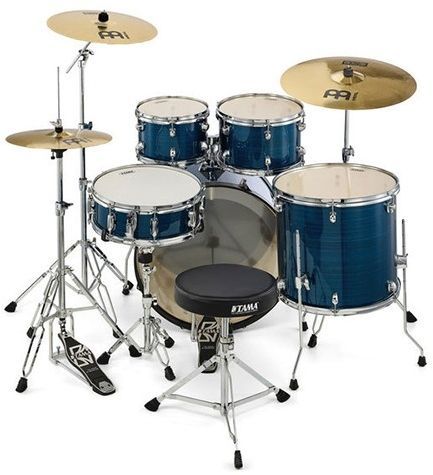 TAMA Rhythm Mate RM50YH6-HLB hairline blue + Meinl BCS Cymbalset und Hardware